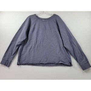 Pact Sweatshirt Women XL Lilac Long Sleeve Stretch Organic Cotton Crew Neck